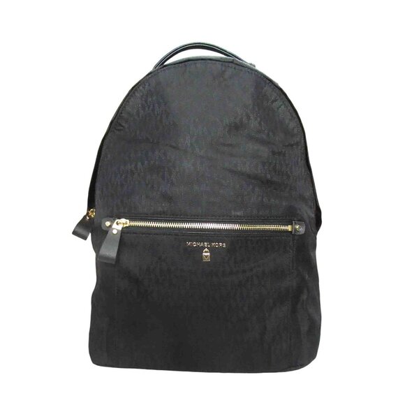 Michael Kors Black Nylon Signature Logo Backpack